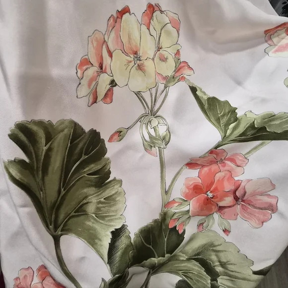 Tiffany & Co. Pink and Green Floral Scarf - Picture 2 of 8